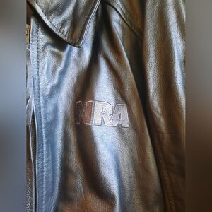 Mens Leather NRA jacket